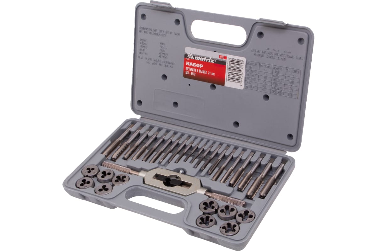 Наборы метчиков и плашек